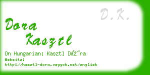 dora kasztl business card
